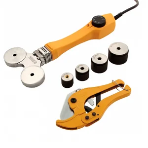 Denzel Аппарат для сварки пластиковых труб DWP-750, 750Вт, 260-300 град.,компл насадок, 20 - 40 мм 94203