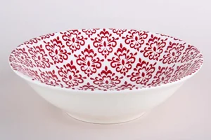 КОРАЛЛ Тарелка глубокая 17см. Дамаск бордовый TC13004176P HCS-917