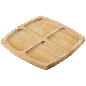 Менажница квадратная 4 секции 18*18*1,3 см (берёза) 105709-SK