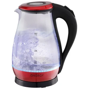 ENERGY Чайник E-204 (1.7л) стекло, пластик цвет красный 164140-SK