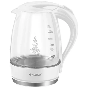 ENERGY Чайник E-262 (1.7л) стекло, пластик белый 164104-SK