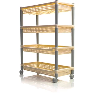 ПОЛИМЕРБЫТ Этажерка 4 секции ФЛЕР УЗКАЯ 38400