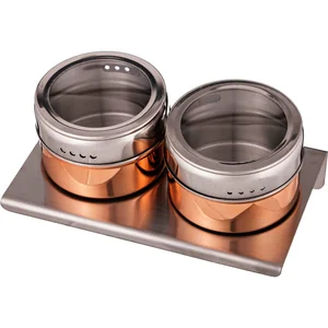 Lefard Набор Для Специй Agness rosso 3 Пр.на Магнитах, В Т.ч. Метал.подставка 14*9*5 См 912-027