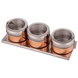 Lefard Набор Для Специй Agness rosso 4 Пр.на Магнитах, В Т.ч. Метал.подставка 20*6*5 См 912-026