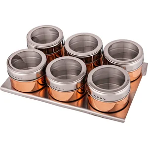 Lefard Набор Для Специй Agness rosso 7 Пр. На Магнитах, В Т.ч. Метал.подставка 20*13*5 См 912-025