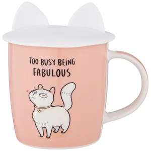 Lefard Кружка Котомания С Сил. Крышкой, 11,5/8,5*9см 400мл 756-329