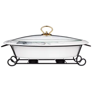 Lefard Мармит Со Стекл.крышкой На Метал.подставке Прямоуг. moon Art 2,0л 35*24*11см 42-384