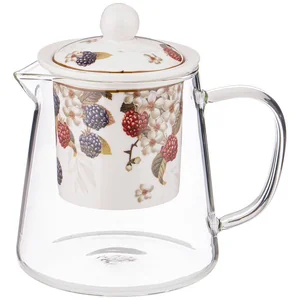 Lefard Чайник Стеклянный С Ситом Lefard ежевика 400 Мл 104-860