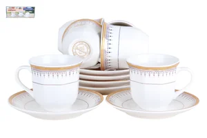КОРАЛЛ Набор кофейный 12пр Голден лайн NBJ12-S-G09