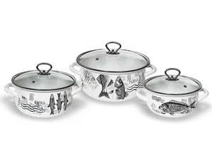 КМК Набор кастрюль Рыба-1-Экстра стиль (бел.)