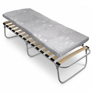 Кровать раскладная с ортопедическим основанием и мягким гипоаллергенным матрасом (РК6-М/1 с сердцами)