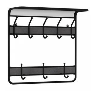 DELTA Вешалка с полкой Гранада 22 (GRANADA 22 hanger with shelf) ВСПГ22 Ч (Черный)