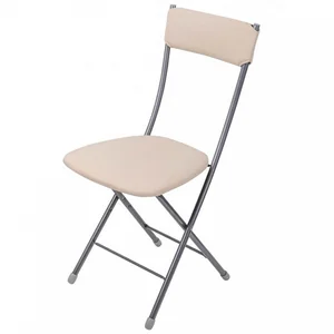 НИКА Стул складной Ника 1М со съемной мягкой спинкой ССН1М/1 серый/слоновая кость