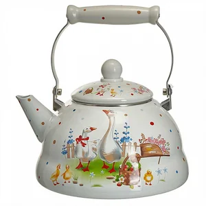 METALLONI Чайник 3 л эмалированный с керамической ручкой EM-301X1/73 Гуси