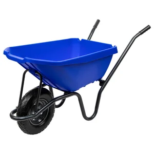 Сибртех Тачка садово-строительная с пластиковым корытом, грузоподъемность 175 кг, объем 90 л 68919