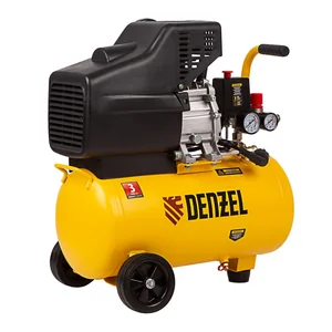 Denzel Компрессор воздушный DC1500/24, прямой привод, 1.5 кВт, 24 литра, 220 л/мин 58160