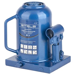 Stels Домкрат гидравлический бутылочный телескопический, 8 т, H подъема 170-430 мм 51118