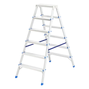 Сибртех Стремянка двусторонняя 6 ступеней, алюминиевая, Россия, 97926