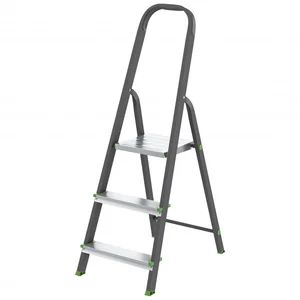 Сибртех Стремянка, 3 ступени, стальной профиль, алюминиевые ступени Россия 97953