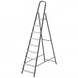 Сибртех Стремянка, 9 ступеней, стальной профиль, алюминиевые ступени Россия 97959