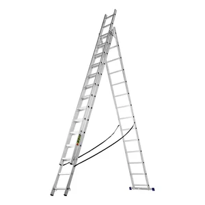 Сибртех Лестница, 3 х 14 ступеней, алюминиевая, трехсекционная 97824