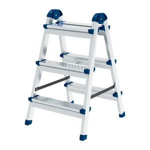 Сибртех Стремянка двухсторонняя 3 ступени, сталь профиль, стальные ступени, Россия 97983