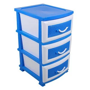 РОССПЛАСТ Комод 3 секции Дельфин голубой/белый РП-412