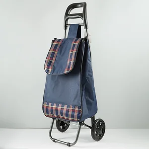 DELTA Тележка багажная ручная 25кг ТБР-20 синяя с красной клеткой