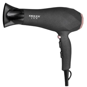DELTA Фен 2400W LUX DL 0941 черный с розовым