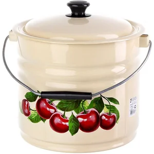 КМК Ведро с крышкой 10л 41204 222/6 слоновая кость