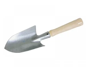 АГРОИНСТРУМЕНТ Совок посадочный большой с деревянной ручкой (алюминий) 1,5мм