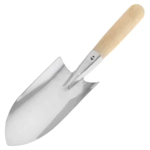 АГРОИНСТРУМЕНТ Совок посадочный большой (нерж). с деревянной ручкой 0,8мм