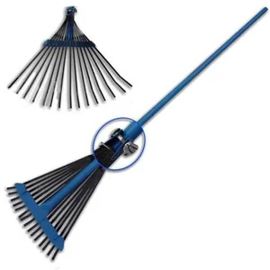 АГРОИНСТРУМЕНТ Грабли 15 зубьев веерные (оцинкованные) проволочные, раздвижные на металлической ручке ГВ-С 649