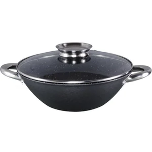 WEBBER Казан Вок 3,0 л. «Черный мрамор» BE 905/26