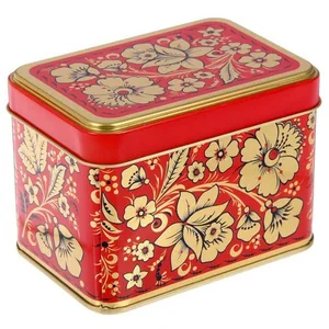 DELTA Банка жестяная 0,4 л. Хохлома Цветы П67*98h69v040 00713