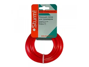 Союз Леска для триммера, квадрат,2.4 ммх15м, красный GT3535-2.4-4-15