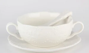 КОРАЛЛ Бульонница 300 мл Бабочка белая HD-267W