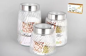 КОРАЛЛ Набор емкостей для сыпучих продуктов 3пр. 3914