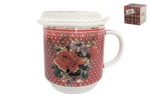 КОРАЛЛ Кружка для заваривания 330мл. Горох на красном FY20186014