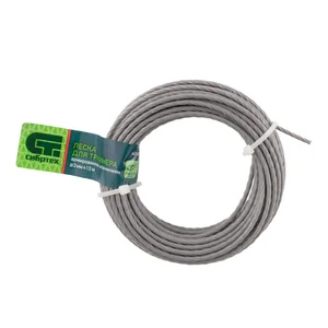 Сибртех Леска для триммера квадратная витая, армированная алюминием, 3.0 мм х 10 м, Россия 962005