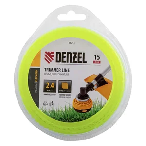 Denzel Леска для триммера зубчатый квадрат, 2,4мм х 15м, FLEX CORD, 96214