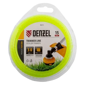 Denzel Леска для триммера зубчатый квадрат, 3мм х 15м, блистер FLEX CORD, 96215