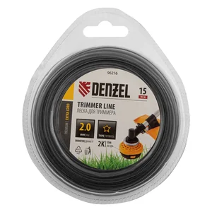 Denzel Леска для триммера двухкомпонентная звезда, 2,0мм х 15м, FLEX CORD, 96216