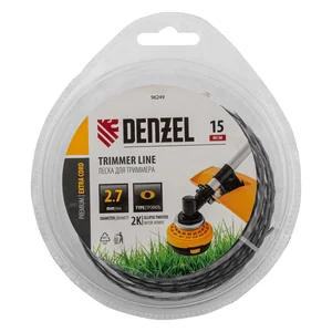 Denzel Леска для триммера двухкомпонентная эллипс, 2,7мм х 15м, блистер EXTRA CORD, 96249