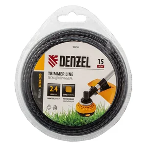 Denzel Леска для триммера двухкомпонентная зубчатый квадрат, 2,4мм х 15м, блистер EXTRA CORD, 96258