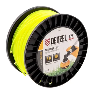 Denzel Леска для триммера круглая, 3,0мм х 123м, на DIN катушке FLEX CORD, 96282