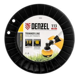 Denzel Леска для триммера зубчатый квадрат, 3,0мм х 113м, на DIN катушке FLEX CORD 96806