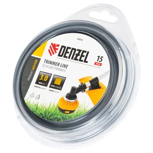 Denzel Леска для триммера армированная алюминием квадратная, 3,0мм х 15м, блистер ALUFLEX 96836