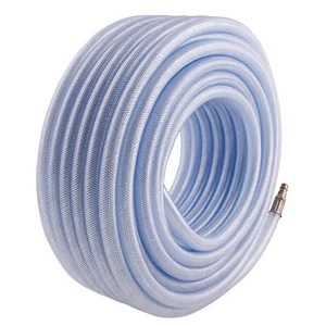 Stels Шланг пневматический ПВХ, 10 x 16 мм, 18 бар, армированный, прозрачный, быстросъемное соединение, 30 м 57027