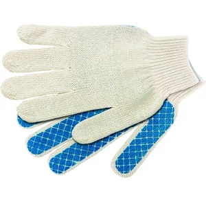 Сибртех Перчатки х/б, ПВХ покрытие, "Шахматный облив", 5 пар в упаковке, 10 класс Россия 67812